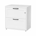 2-Drawer MDF File Cabinet White 28x18x29 inches
