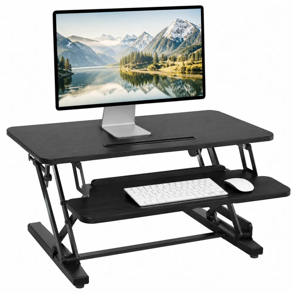 Adjustable Standing Desk Converter Black 80cm