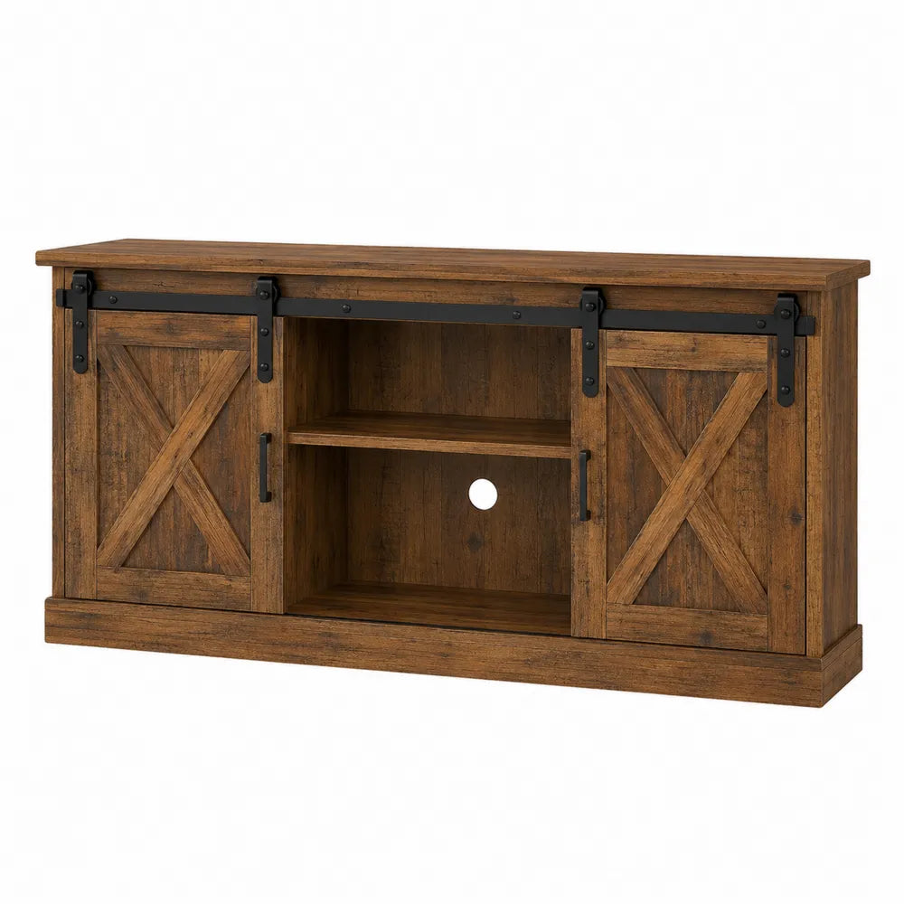 Wood Barn Door TV Stand 150cm