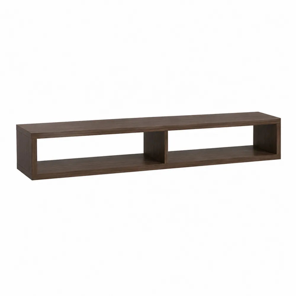 Wooden Rectangular TV Stand with Open Shelves 150cm
