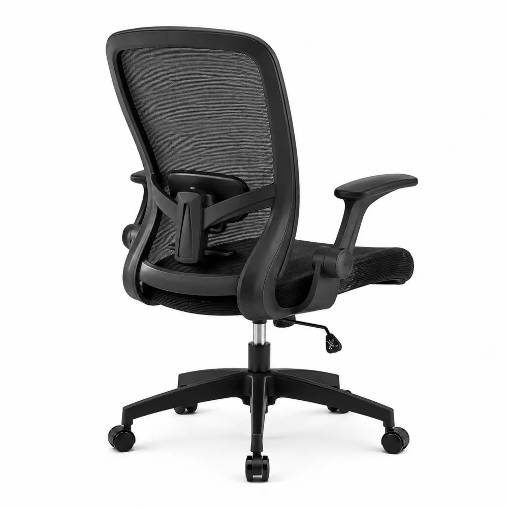 Ergonomic Mesh Office Chair with Adjustable Armrests and Lumbar Support Black