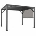 Metal Rectangular Pergola with Adjustable Canopy 3m x 4m
