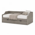 Twin Wood Daybed with Storage Drawers in Gray