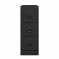 Steel Vertical File Cabinet 3 Drawer Black