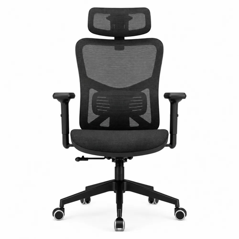 Ergonomic Mesh Office Chair with Adjustable Backrest and Armrests