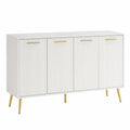 White MDF Sideboard with Gold Metal Legs