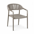 Aluminum Frame Rope Chair Beige 82cm x 56cm x 58cm