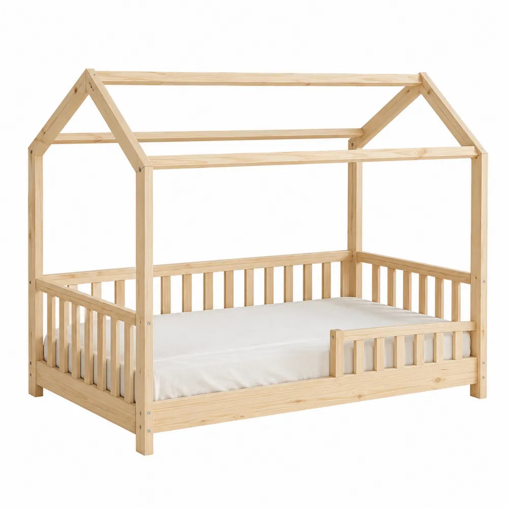 Children's House Bed Solid Pine Wood Frame 200cm x 100cm