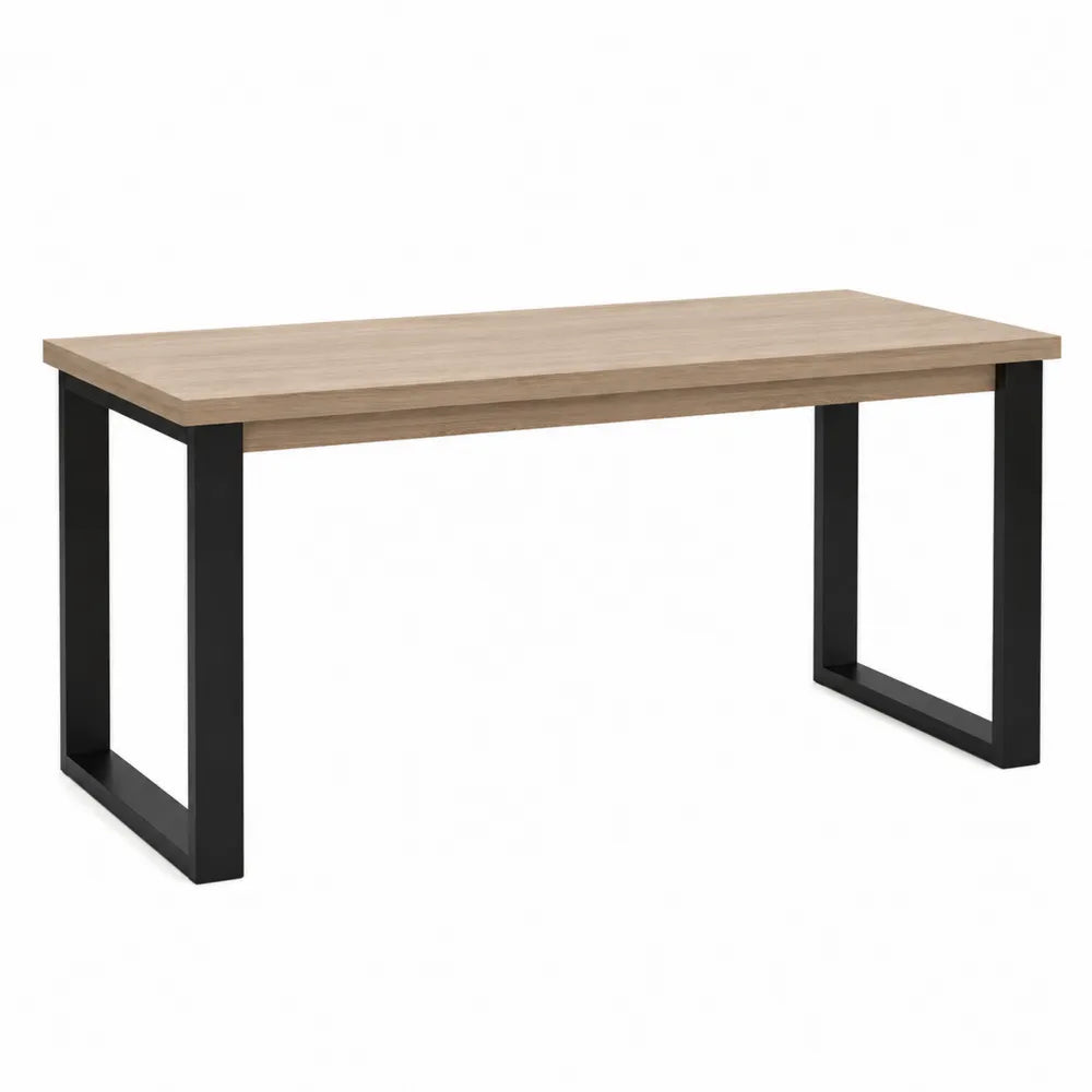 Wood Office Desk with Metal Legs 150x70x75 cm