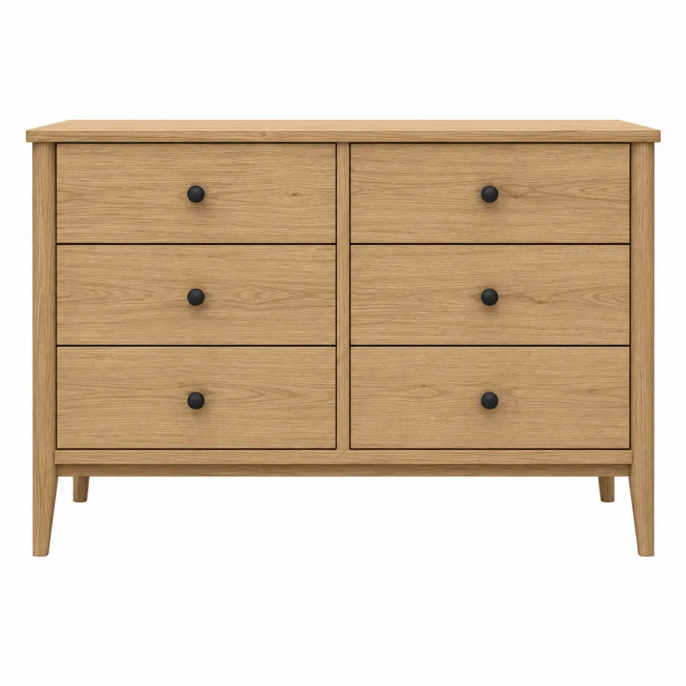 6-Drawer Oak Dresser 120cm