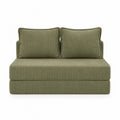 Corduroy Sofa Bed Olive Green 2-Seater