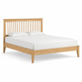 Queen Platform Bed Solid Wood Natural Finish 210cm x 160cm x 100cm